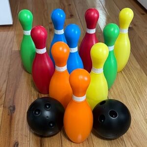 Colorful Bowling Set with Pins and Balls
